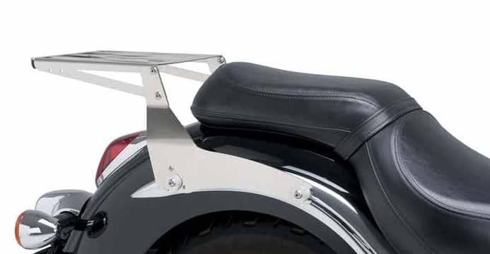 STREET 1510-0445 LUGGAGE RACK Made of polished stainless steel or black steel depending on the models Features a quick release system to mount/dismount the rack in seconds with a simple regulation