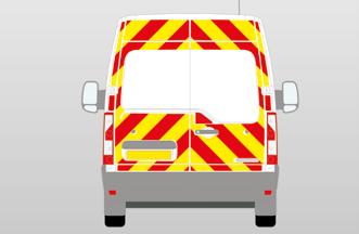 This meets Chapter 8 requirements for rear reflective markings and is