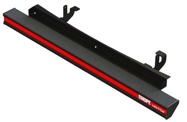 Hope-Safe T-bar Master Safe-T Bar Hope Safe T-bar is constructed using high tensile alloy steel, positioned to protect the rear of your vehicle from day to day knocks and forklift loading.
