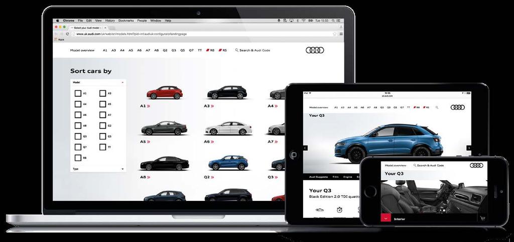 Audi cofigurator The easy way to build your Audi Our olie cofigurator makes it easy to create ad price your