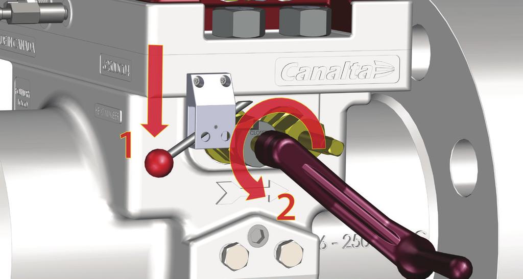 NORMAL OPERATION The Canalta DBB Orifice Fitting allows for accurate placement of an orifice plate in the flow line, along with easy removal and replacement, without interrupting the flow or