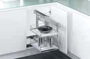 (FLEX CORNER) Kit includes: Frame, s and Clips VS COR Flex maximises space in corner cabinets while allowing full accessibility to the entire unit.