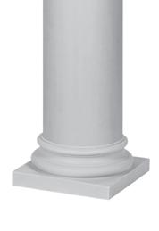 ROUND BASES Standard Doric bases and optional Attic bases are made from the same material as our column shafts assuring maximum durability.