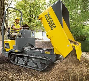 Wide tracks = less ground pressure: ideal for working on