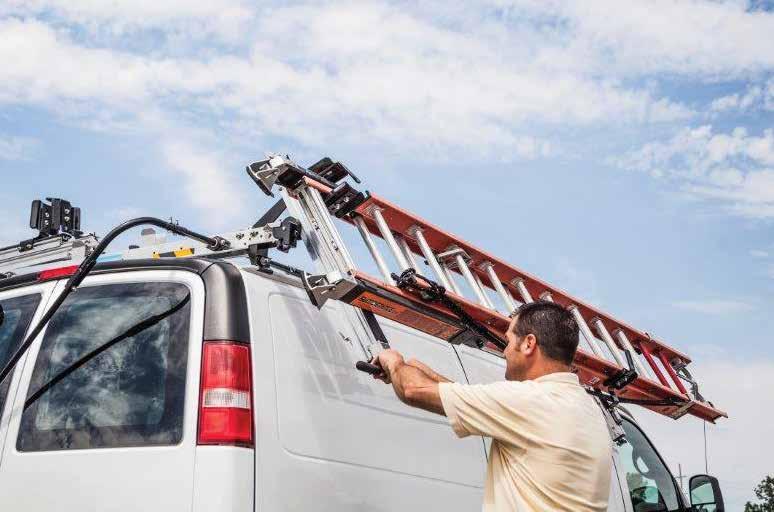 Drop-Down Ladder Rack Express / Savana FINALLY! A LADDER RACK DESIGNED AROUND YOU... NOT YOUR VEHICLE. Introducing the All-New Drop-Down Ladder Rack from Adrian Steel! Generation!