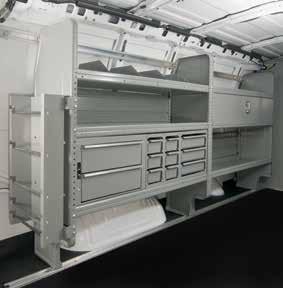 Electrical Contractor Upfits Express / Savana KEEP EVERYTHING IN IT S PLACE AND EASILY ACCESSIBLE.
