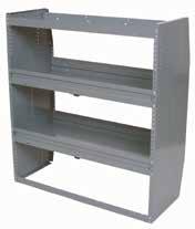 Set shelf space to fit your particular needs. Shelf lips keep items from rolling off shelf while in transit. Locking Door Kits convert a shelf into an enclosed, locking cabinet.