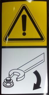 They can be identified by the yellow upper panel depicting the hazard, and the lower white