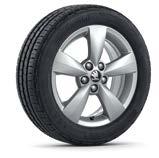 for 185/60 R15 tyres in silver design Matone 6V0 071 495C FL8 light-alloy wheel 6J 15" for 185/60 R15 tyres in black
