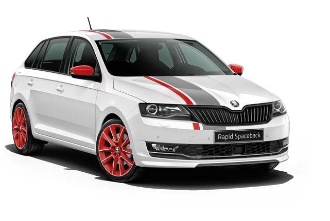 In addition to the double-coloured design stripes foil set, the Red & Grey Plus Pack includes front and rear spoiler, boot spoiler and decorative side sill extensions.