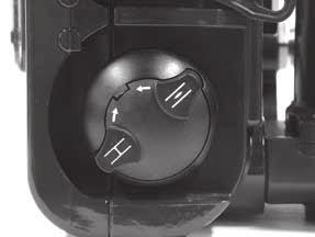 Anti-clockwise rotation will open the actuator. When the knob is released it will return to the central position.