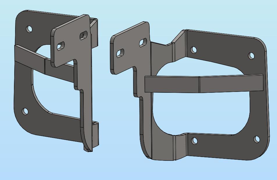 Steel mount brackets NOTE: Mount has offset to forward facing section