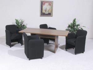 Conference Table, Oval/Black, 36 W x 72 D x 29 H or 42 W x 96