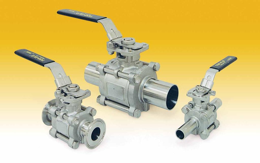 Section G Series 77 High Purity Ball Valve Stainless Steel Flow Control Equipment for the Food, Beverage,