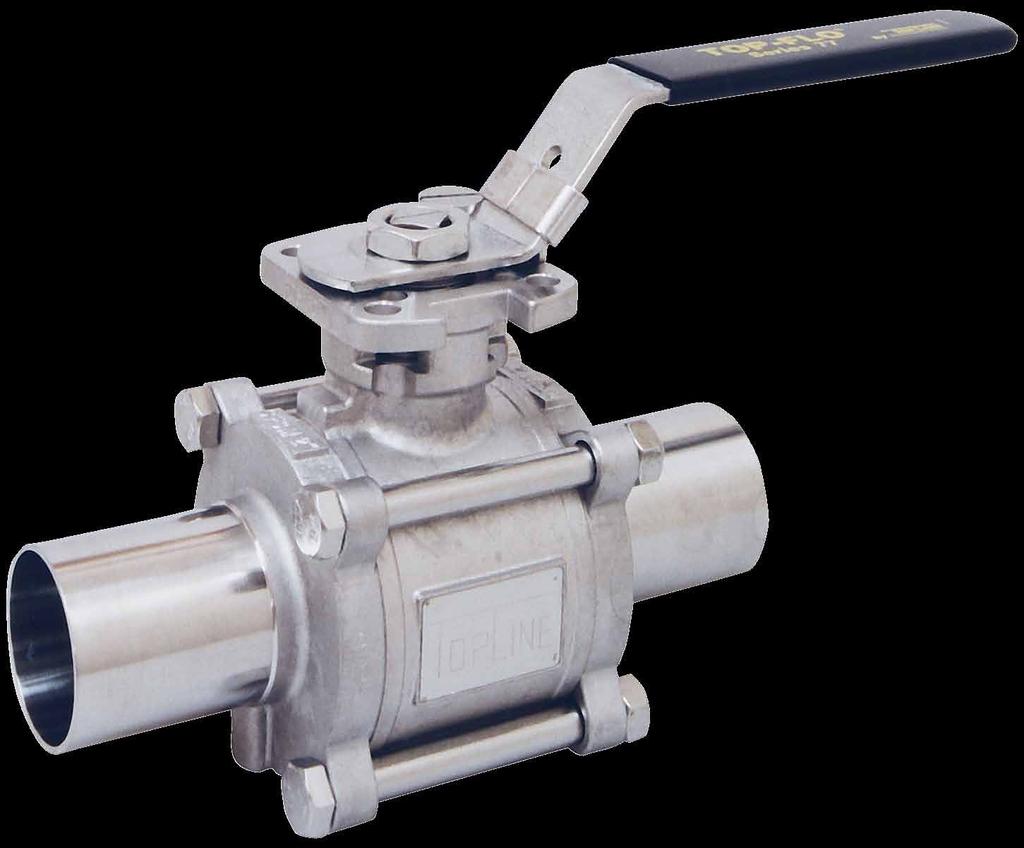 High-Purity Ball Valves Pyramidal design bottom entry 316L precision machined stem with live loaded high cycle stem packing, automatically adjusts with pressure and temperature fluctuations ISO 5211