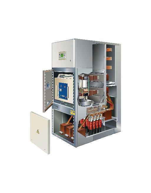 High Efficiency PIX-High with withdrawable HVX circuit breaker 800 mm wide cubicle and back-to-wall installations.