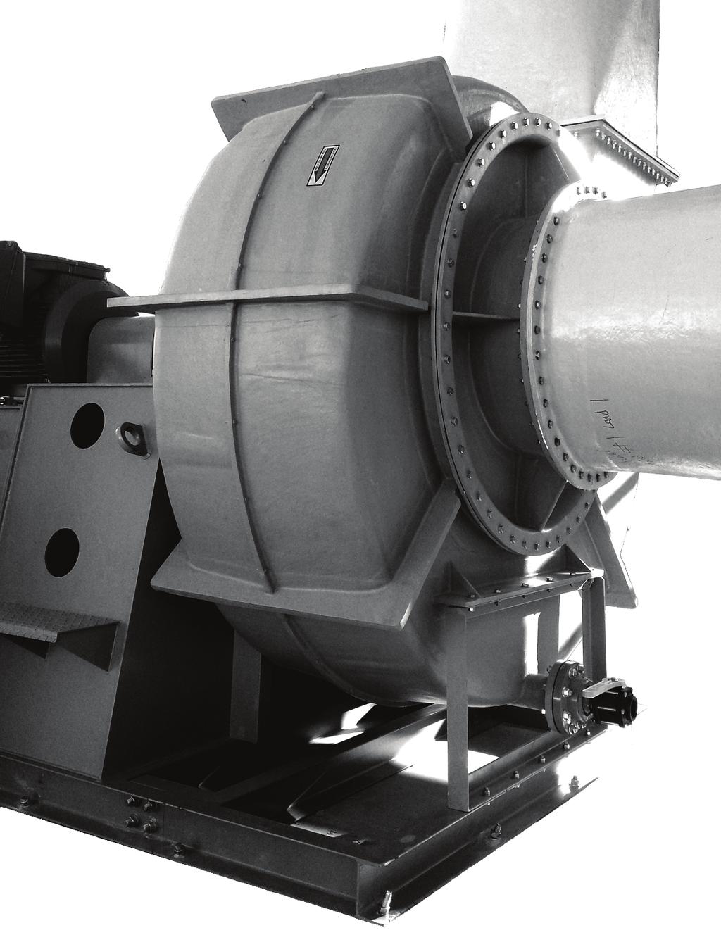 Optional Construction Graphite Impregnation Graphite impregnation is available for spark resistant construction. The gas-stream surfaces are grounded to the fan base.