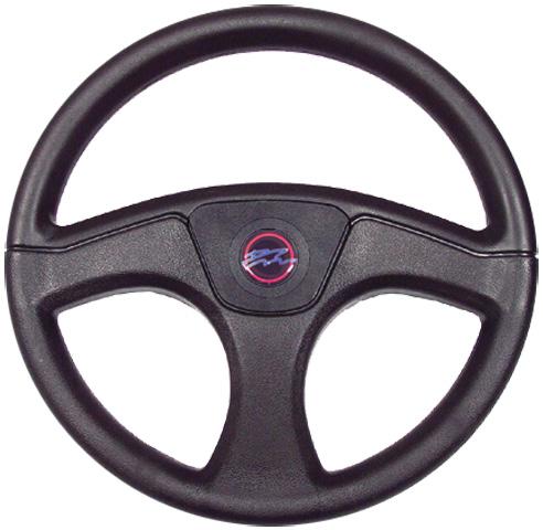 3 spoke - 280mm (11 ) diameter Soft-grip wheel easy to hold and use ttractive sports styling luminium hub with tapered bore Non-magnetic - will not affect the compass Supplied in open