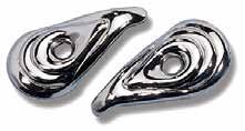 Super smooth triple chrome plating protects this beautiful part. Fits all models except convertible. For convertible interior sunvisor hooks, please see page 170.