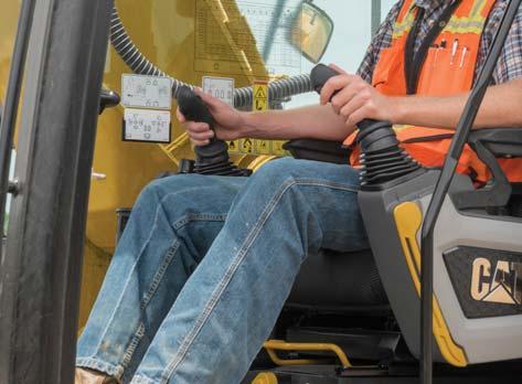 of the job. NEW SEAT AND CONSOLE REDUCE FATIGUE Comfort and efficiency of movement keep operators productive and alert all shift long.