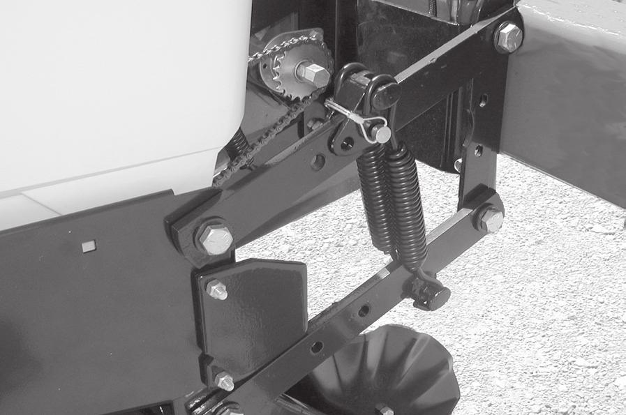 Row Unit 006 and on Row Unit Operation Quick Adjustable Down Force Springs Option (Standard or Heavy Duty) Standard and heavy duty quick adjustable down force