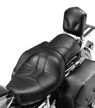 Sportster 67 Custom Leather Seats E. SPORTSTER TWO-UP SEAT* WITH CUSTOM EMBROIDERED LOGO This low bucket offers a sporty look with the functionality of two-up riding.