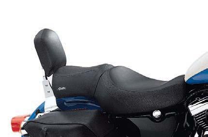 Seat width 2.5". 52630-95A Fits 83-03 XL models. 2 Shown with: DIAMOND BACK PILLION* Adds two-up capability to the Diamond Back Seat.
