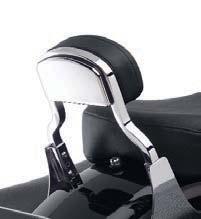 Allows the mounting of sissy bar medallions or can be used as is for a clean look.