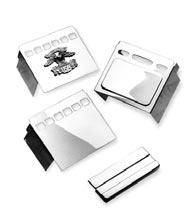 This chrome-plated cover is designed for use with the new Harley-Davidson AGM sealed maintenance-free batteries, and can be used in combination with Battery Top Cover P/N 66367-97 or