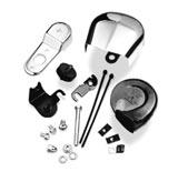 96 Sportster Chrome Covers and Horn Kits CHROME IGNITION SWITCH COVER A direct replacement for the stock black ignition switch cover, this