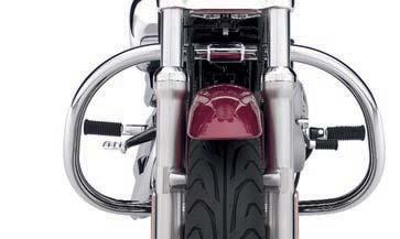 4908-88C Fits 84 /2-03 Sportster models. (NOTE: 82-early- 84 models require Bracket P/N 4904-85.) F. CHROME ENGINE GUARD H.