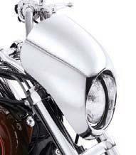 60 Sportster Windshields and Headlamp Visors A. COMPACT WINDSHIELD KIT These rigid-mounted windshields are formed from tough polycarbonate materials and are hard-coated to resist scratching.