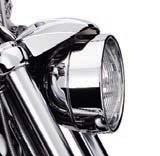 62 Sportster Chrome Trim Rings HEADLAMP TRIM RING This chrome-plated headlamp trim ring extends forward, giving the headlamp assembly a Frenched look reminiscent of classic hot rod car designs by
