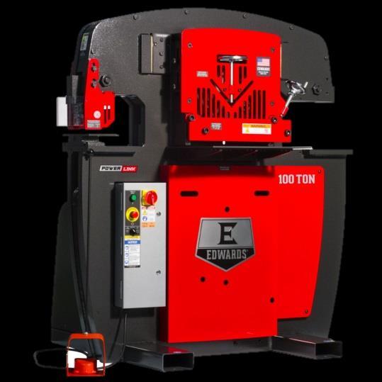 100 TON Four workstation STANDARD (3) Punch, Flat Bar Shear, & Angle Shear OPEN (1) Customize your Ironworker with optional Attachments 13 additional Attachments available to tailor the ironworker to