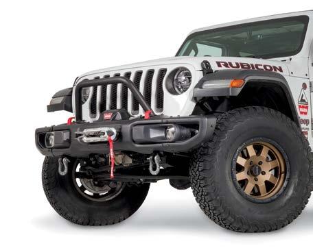 102350 Mid Grille Guard Tube 1.) WINCH CARRIER Accommodates WARN ZEON, ZEON Platinum, VR, M8, XD9, and Mopar Rubicon winches. Engineered and certified to withstand 12,000 lbs.