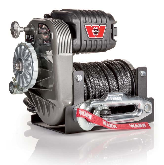 THE LEGEND CONTINUES M8274-70 WINCH FRESHLY UPDATED WITH MORE POWER, SYNTHETIC ROPE, AND THE FASTEST LINE SPEEDS IN THE WARN WINCH LINE-UP.