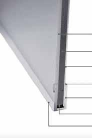 PANEL TUTTALUCE with adhesive tape frame 15mm Absorption: 24Watt for lighting linear meter.