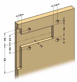 Technical details Drilling on the cabinet MOUNTING PLATE AND