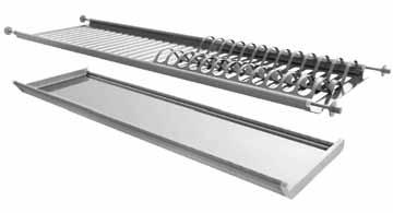 STAINLESS STEEL PLATE RACK PLX18 Stainless steel draining board made by steel AISI 304 inox 18/10 composed by dish rack, glass rack glass rack to limit the height, making it ideal for low-height