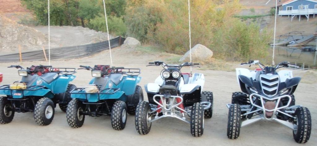 Field and Support Vehicles (Total four ATVs and two Electric Carts) Vehicle descriptions: Each ATV is equipped with: Each cart is equipped with: 1999 Suzuki ATV