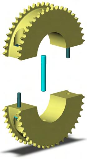 The chain can be cut to widths starting at 9mm (3.4 ) and increasing in 1mm (.9 ) increments. Effective chain widths greater than 3mm can be achieved by combining the 3mm (11.