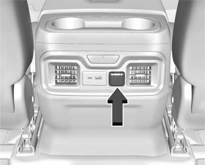 Rear of Front Center Console The vehicle has one accessory power outlet under the climate control system and one accessory power outlet on the rear of the center console, if equipped, or on the rear
