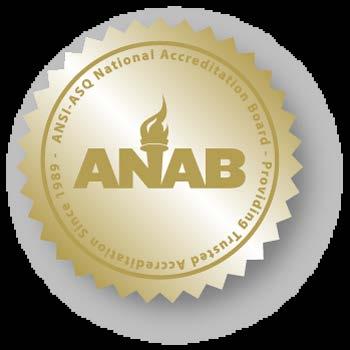 CERTIFICATE OF ACCREDITATION ANSI-ASQ National Accreditation Board 500 Montgomery Street, Suite 625, Alexandria, VA 22314, 877-344-3044 This is to certify that