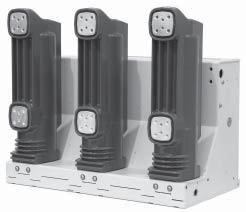 5.3.3. Standard fittings for fixed circuit-breakers The basic versions of the fixed circuit-breakers are three-pole and fitted with: EL type manual operating mechanism mechanical