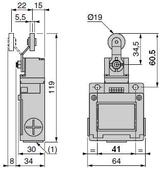 SENSOR SIZE ( in mm ) AND SCHEMA : Bipolar sensor O + C ( XE2S P2151 ) STANDARDS : Fabrication according to ISO 9001 : 2008 DIRECTIVE 97/23/CE : Risk category I Module A Certificate 3.