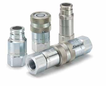 FF/FC Series HTMA (3/8 size) Non-Spill Push to connect/sleeve lock FF Series couplings eliminate spillage and air inclusion when connecting and disconnecting.