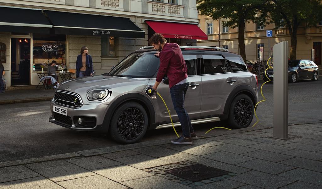 THE MINI COUNTRYMAN PLUG-IN HYBRID. ADD ELECTRICITY. All the style and space of a MINI Countryman with the efficiency of a plug-in hybrid.