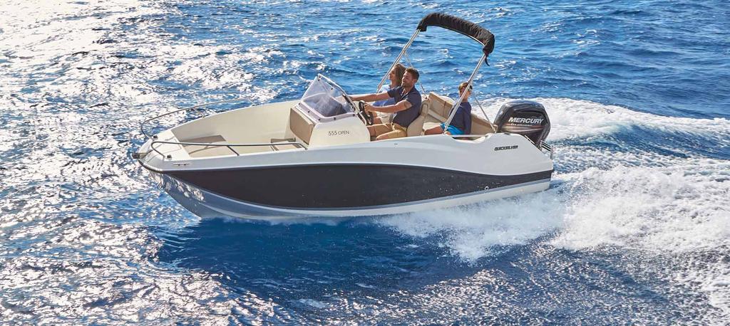 ACTIV 555 WINNER ON THE WATER The Activ 555 Open is an ideal boat for fishing trips and a relaxing day s out.