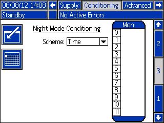 Appendix B - ADM Setup Screens Overview Conditioning Screen 3 This screen allows the user to configure Night Mode operation.