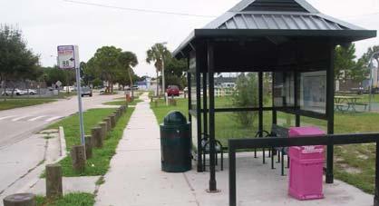 3C OTHER STOP AMENITIES All bus stop amenities, street furniture, or other items placed at bus stops must not present barriers